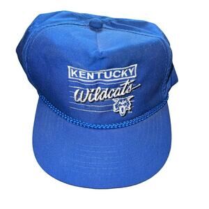 Vintage Kentucky Wildcats UK Spell Out SnapBack NCAA Rope Hat Blue Adjustable